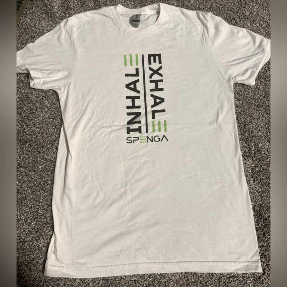 SPENGA inhale exhale long tshirt - white - small